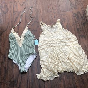 Cupshe swimsuit and free people coverup